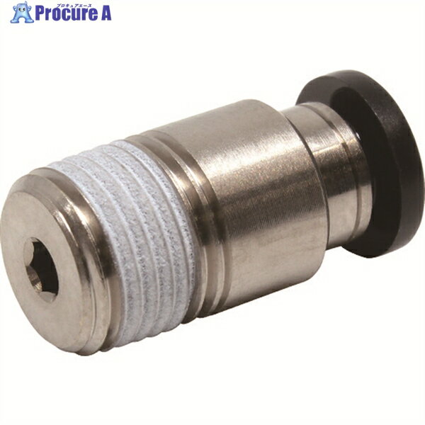 PISCO チューブフィッティング 六角穴付ストレート チューブ4 接続口径R1/8 POC4-01 1個 ▼290-8638