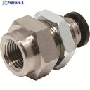 PISCO チューブフィッティング メス隔壁ストレート チューブ6 接続口径R1/8 PMF6-01 1個 ▼290-8760