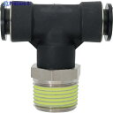 潤工社 ワンタッチ継手Mシリーズ テー 6mm PT3/8 PTAM-6-PT3/8-PM 1個 ▼383-8278
