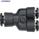 潤工社 ワンタッチ継手Mシリーズ 異径ユニオンY 8mm-6mm PYAM-8-6-PM 1個 ▼383-8313