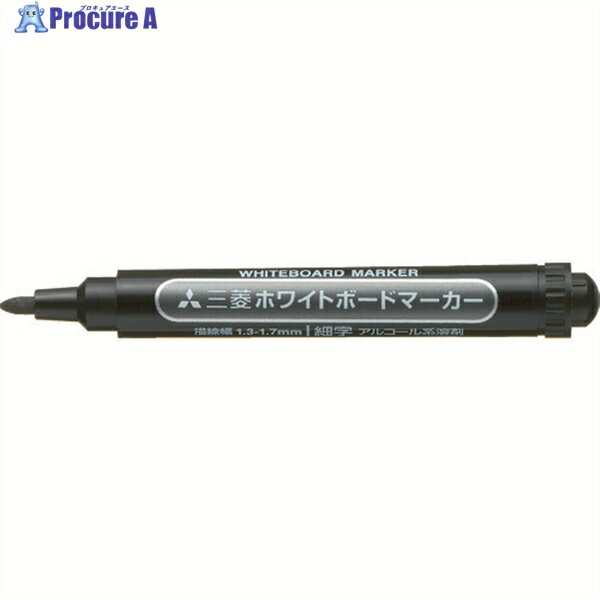 uni ホワイトボードマーカー 細字 黒 PWB2M.24 1本 ▼480-5330