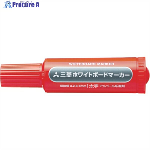 uni ホワイトボードマーカー 太字 赤 PWB7M.15 1本 ▼480-5381