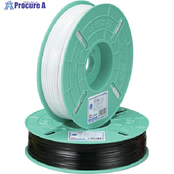 ビニタイ PVCリール巻 4mm×600M 白 QC-600-6A 1巻 ▼494-6413
