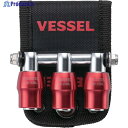 VESSEL クイックキャッチャー3連ホルダー赤 QB10B3R 1個 ▼575-3558