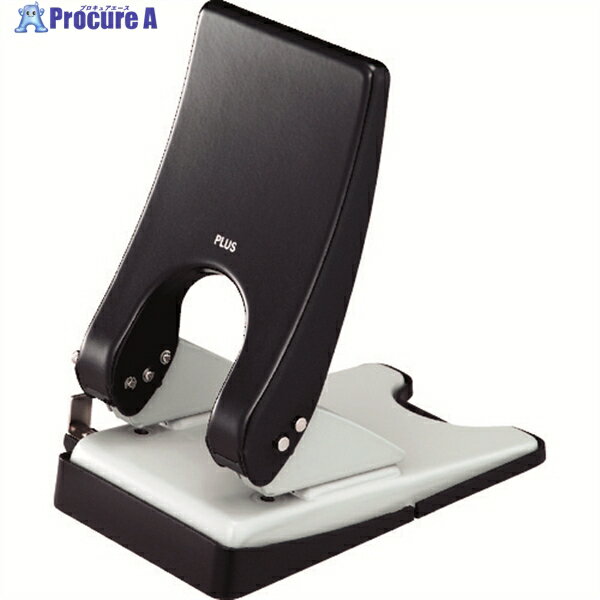 PLUS 30766)2穴パンチ フォ-ス1/2 L 黒 PU-852A-BK 1個 ▼781-2094