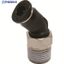 PISCO チューブフィッティングミニ 45°エルボ φ4 接続口径R1/8 PLH4-01M 1個 ▼809-5423