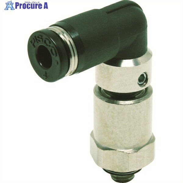 PISCO ハイロータリジョイント エルボ チューブ4 接続口径M5×0.8 RHL4-M5 1個 ▼378-2786