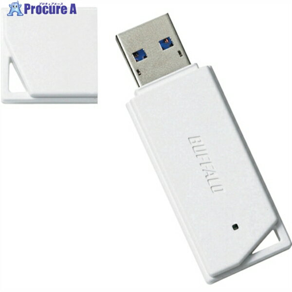 BUFFALO USB3.1(Gen1)/USB3.0対応 USBメモリー バリューモデル 16GB ホワイト RUF3-K16GB-WH 1個 ▼429-6744