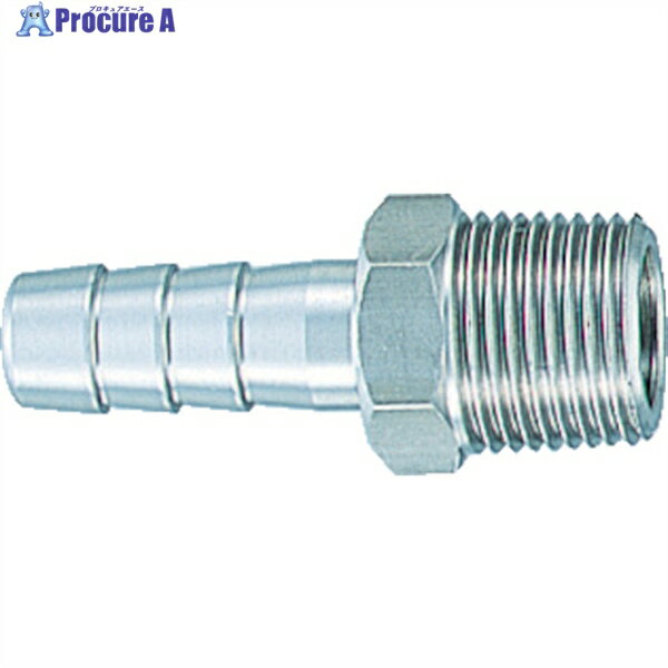 TRUSCO ステンレスホースニップル 1/4 5個入 SHN-209 (5コイリ) 1パック ▼177-9206