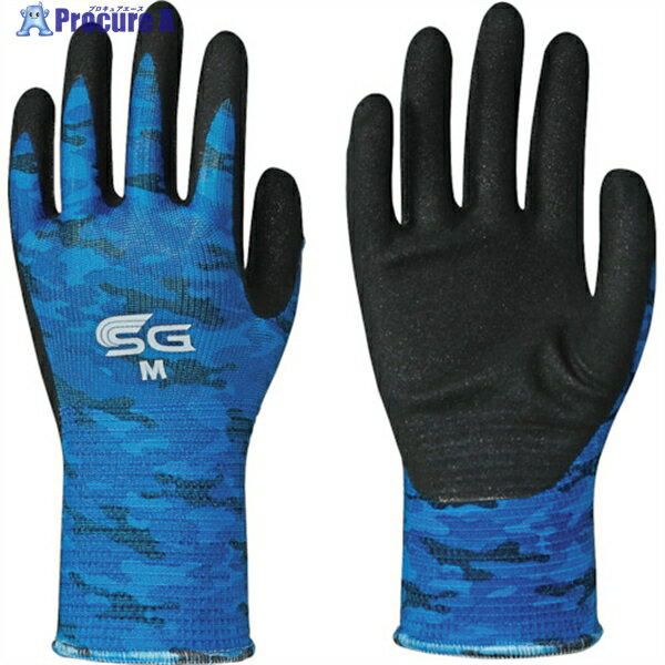 トワロン まとめ買い ニトリル背抜き手袋 SG-A002 ミリタリーブルー M (3双入) SG-A002-3P-M 1袋 ▼245-..
