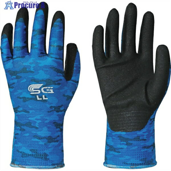 トワロン まとめ買い ニトリル背抜き手袋 SG-A002 ミリタリーブルー LL (3双入) SG-A002-3P-LL 1袋 ▼24..