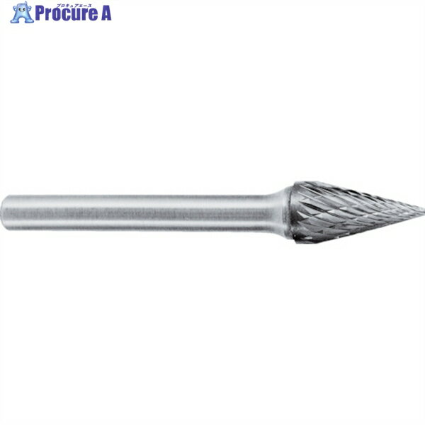 スーパー スーパー超硬バー シャンク径6mm(円錐型)ダブルカット 刃径:6.0 刃長:19 SB5C02 1本 ▼281-8795 ●YA513