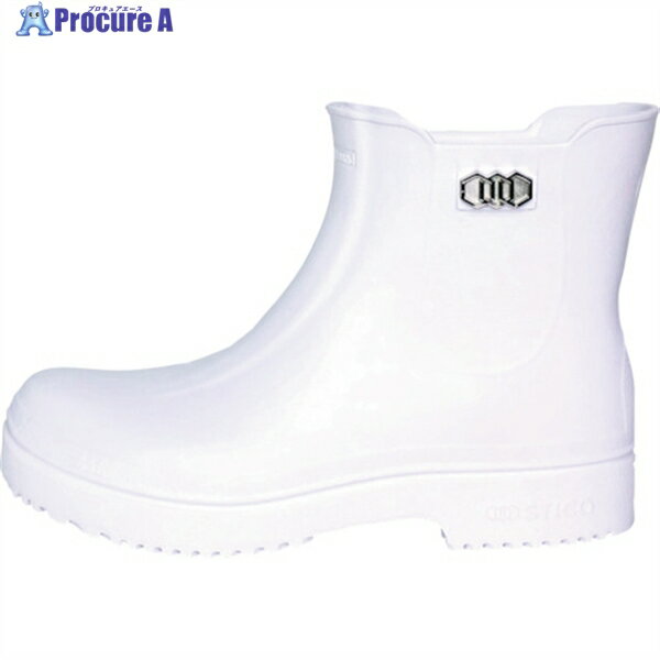 スティコ 防滑短靴 STICO 25CM ホワイト SEB-06-WH-25 1足 ▼379-2525