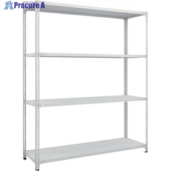 TRUSCO スチールラック SBL型抗菌塗装セミボルトレス軽量棚 W1500XD450XH1800 4段 W色 SBL-6544-W 1台 ◇▼484-5676