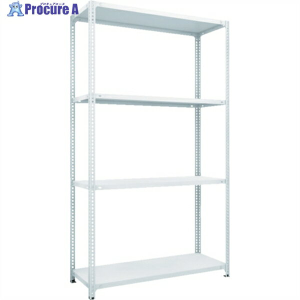 TRUSCO スチールラック SBL型抗菌塗装セミボルトレス軽量棚 W1200XD450XH2100 4段 W色 SBL-7444-W 1台 ◇▼484-5803
