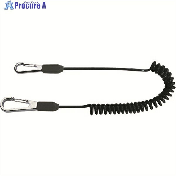 TOP セーフティコード ステンレスワイヤー ブラック 最大長さ1350/自然長410mm SFC-456W 1本 ▼723-3370