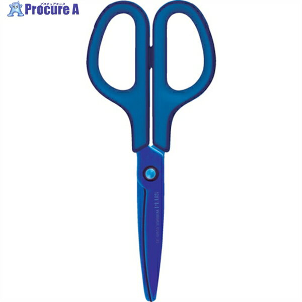 PLUS 34518)ハサミ フィットカットカーブ チタンコート SC-175ST 左右対称グリップ チタンブルー SC-175ST TBL 1丁 ▼836-4...