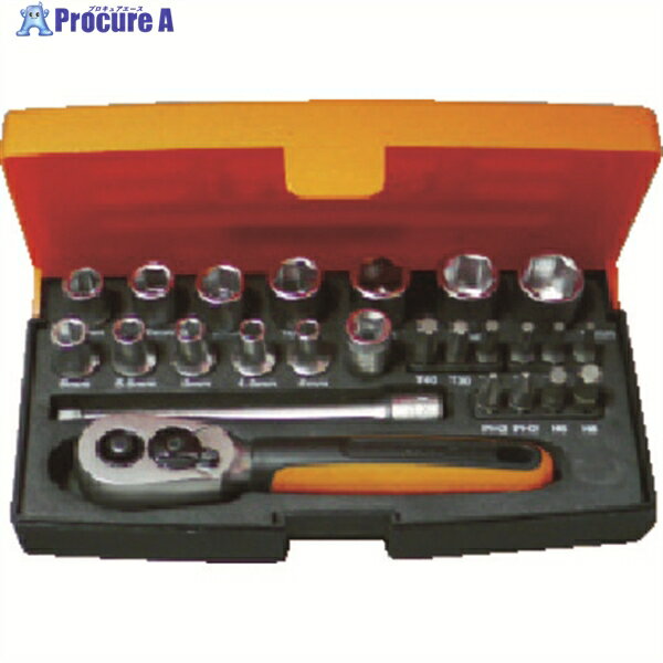 BAHCO 1/4 ソケットレンチセット SL25 1S ▼387-0529