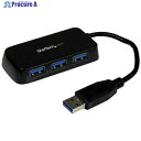 StarTech USBハブ/USB 3.0/USB-A - 3x USB-A/バスパワー/ブラック ST4300MINU3B 1箱 ▼489-2508