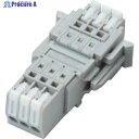サトーパーツ 2ピース型スクリューレス端子台 SL-4000-ASシリーズ SL-4000-AS-3PGY 1個 ▼771-2871