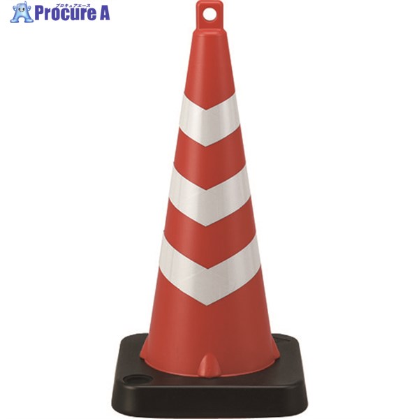 緑十字 コーン(注水式ウエイトタイプ) 赤/白反射シート ガードコーン-RH 高さ757mm 116150 1台 ▼113-7429