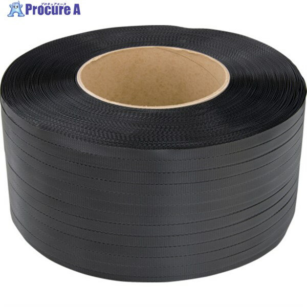 積水 梱包機用リサイクルPPバンド J-EC 15.5×2500m クロ 15.5J-EC-BK 1巻 ▼368-7461