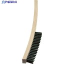 LESSMANN 4行 ロング木柄ハンドブラシ 鋼線 122401 1本 ▼442-4689
