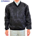 TEAGLES 14695 Vネック中綿キルトヤッケ ブラック迷彩L 14695 CAMO L 1着 ▼454-1614