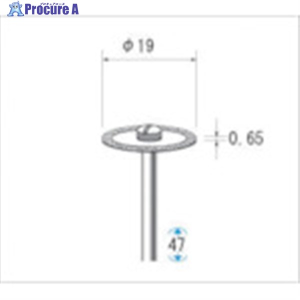 ナカニシ 電着ダイヤモンドディスク φ19×0.55×軸φ2.34 #130 14035 1本 ▼476-1430
