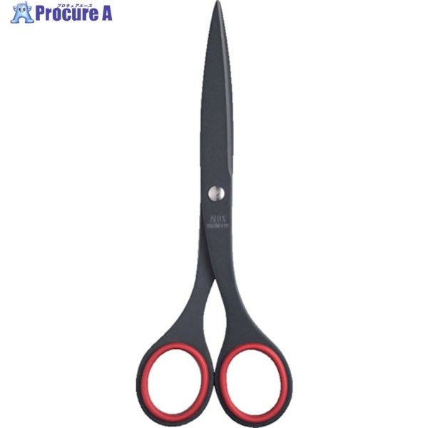ALLEX 事務用はさみ(中)フッ素コート S-165F レッド 11150R 1丁 ▼538-3470