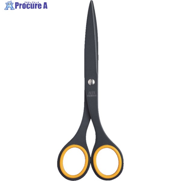 ALLEX 事務用はさみ(中)フッ素コート S-165F イエロー 11150Y 1丁 ▼538-3476