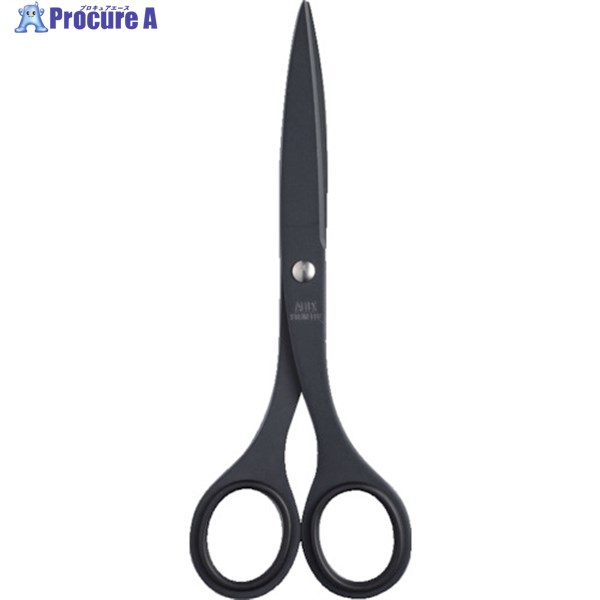 ALLEX 事務用はさみ(中)フッ素コート S-165F ブラック 11150B 1丁 ▼538-3483