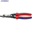 KNIPEX 電工用多機能プライヤー 200mm コンフォートグリップ 1372200ME 1丁 ▼610-7090