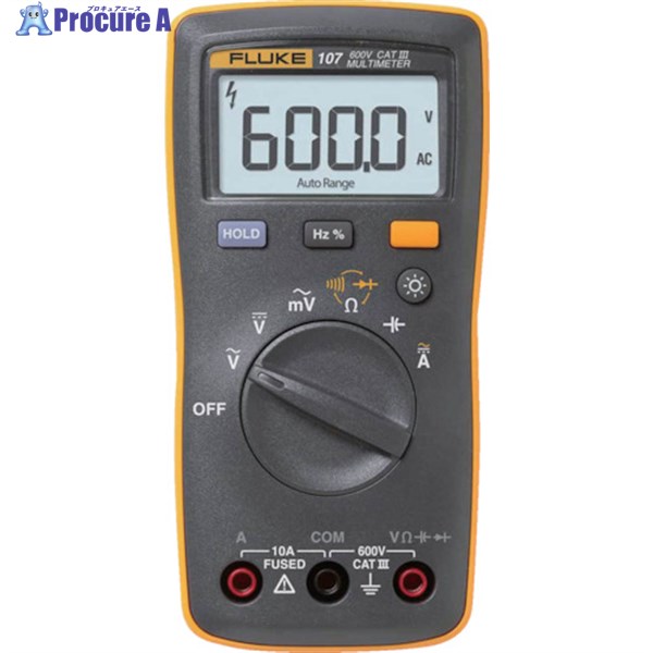 FLUKE ポケットサイズ・マルチメーター(バックライト付) 107 1台 ▼765-7234