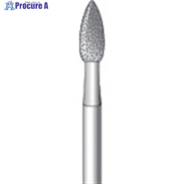 ナカニシ 電着CBNバー 雫型 φ4×10×軸φ3 #140 12354 1本 ▼829-2746