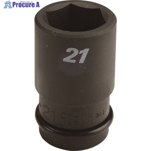 FPC インパクト用セミロングソケット 6角 差込角12.7mm 対辺19mm 1/2WA-19 1個 ▼835-3270