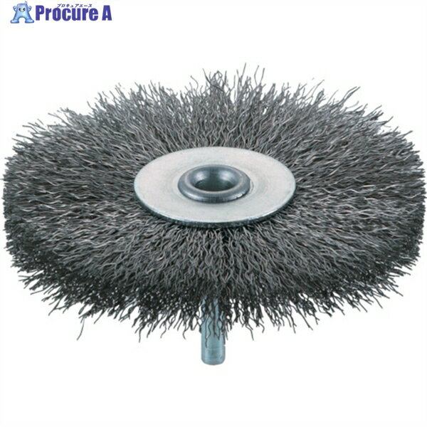 TRUSCO 軸付ホイールブラシ φ100X軸6 ステンレス線 線径0.3 TB-6253 1個 ▼259-0069