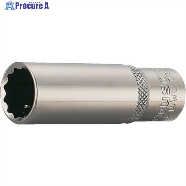 TRUSCO ディープソケット 12角タイプ 差込角9.5 対辺13mm T3-13WL 1個 ▼301-9586