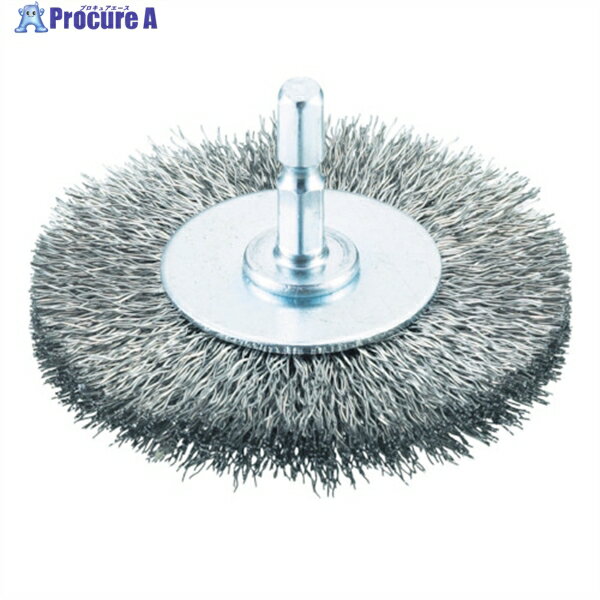 TRUSCO 軸付ホイールブラシ φ75X軸6.35 ステンレス線0.3 TB-6243-60 1個 ▼352-1061