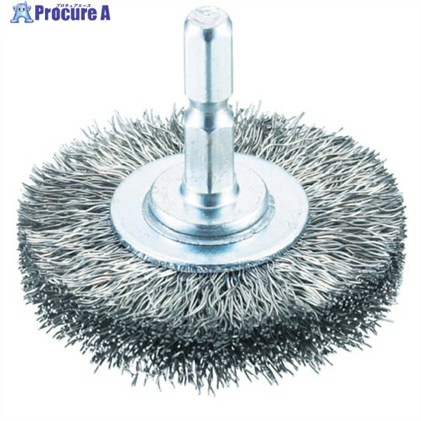 TRUSCO 軸付ホイールブラシ φ50X軸6.35 ステンレス線0.3 TB-6223-60 1個 ▼352-1125