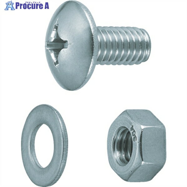 TRUSCO 軽量棚用ステンレスボルト・ナットセット M6X12 SUS304 SUS-BNW40 1S ▼507-3031