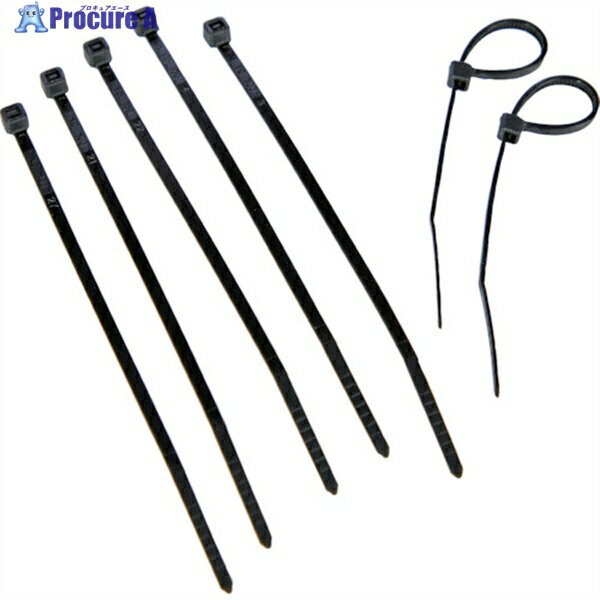 TRUSCO 結束バンド(耐候性) 幅2.5mmX100mm 100本入り T-DK100BK 1袋 ▼207-5951
