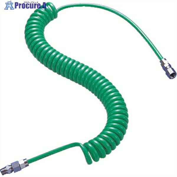 TRUSCO スパッタウレタンコイルホース 5X8mm 使用範囲3.6m TCH-808 (5X8) 1本 ▼231-5289