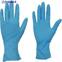 TRUSCO 使い捨てニトリル極薄手袋 粉無L ブルー (100枚入) TGL-726NL-A 1箱 ▼244-2481