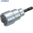 TRUSCO 電動ドライバーソケット ショート 19mm TEF-19S (ショ-トタイプ19MM) 1個 ▼252-9335