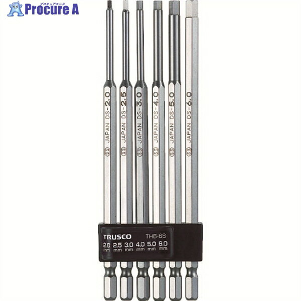 TRUSCO ロング六角ビットセット THBL-6S 1S ▼352-3748