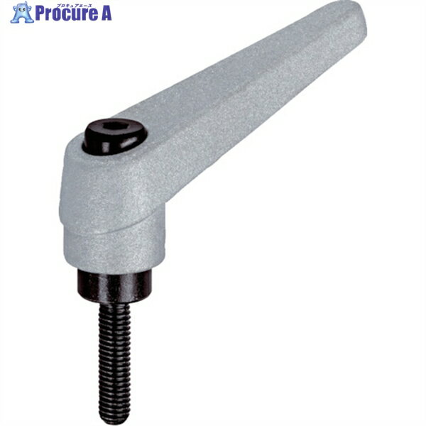 TRUSCO クランプレバー シルバー オネジ M10 ねじ長25 TCMRS10-25 1個 ▼356-9466