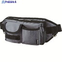 TRUSCO ウエストポーチ 2ポケット グレー TC-WDP-GY 1個 ▼392-6966