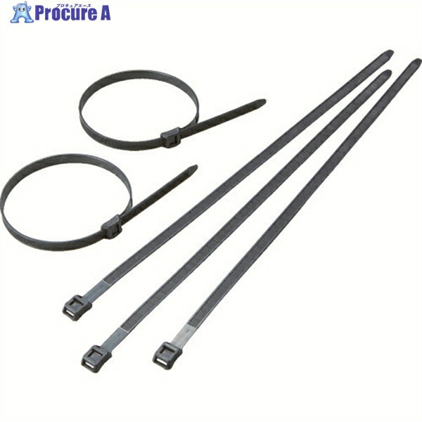 TRUSCO インラインケーブルタイ黒 9.0×255 最大74 100本入 TFCV-255BK 1袋 ▼414-6816