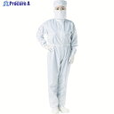 TRUSCO 制電糸グリッド仕様フード付つなぎ服 ホワイト M TCOGF-W-M 1着 ▼474-8794